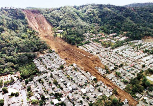 landslide destroyed houses