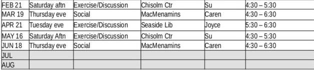 2026 Trainings Schedule