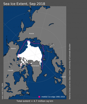 map of Arctic ice