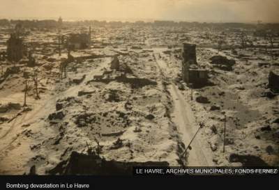 Bombing deveatation of Le Havre, France 