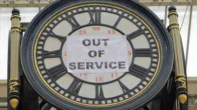 clock out of service