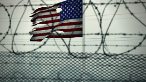 flag barbed wire