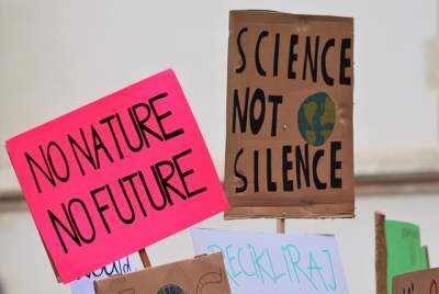 climate protest signs