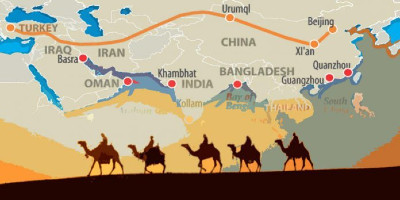 China Silk Road map