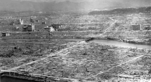 Hiroshima after bomb dropped