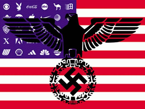 US flag of fascism