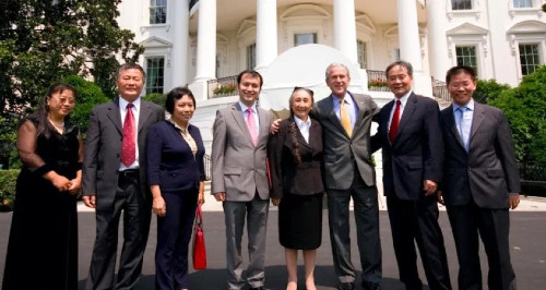 George Bush with World Uyghur Congress