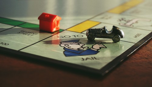 Monopoly playing board
