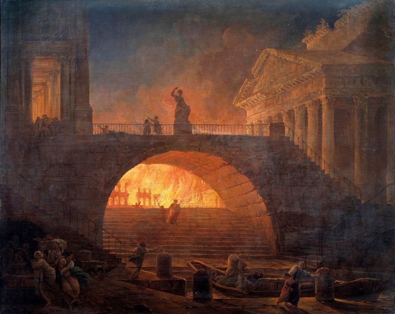 Robert Hubert Incendie à Rome 800