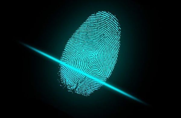 biometric scan of fingerprint