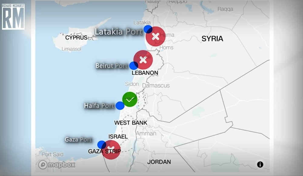 Gaza Israel ports map