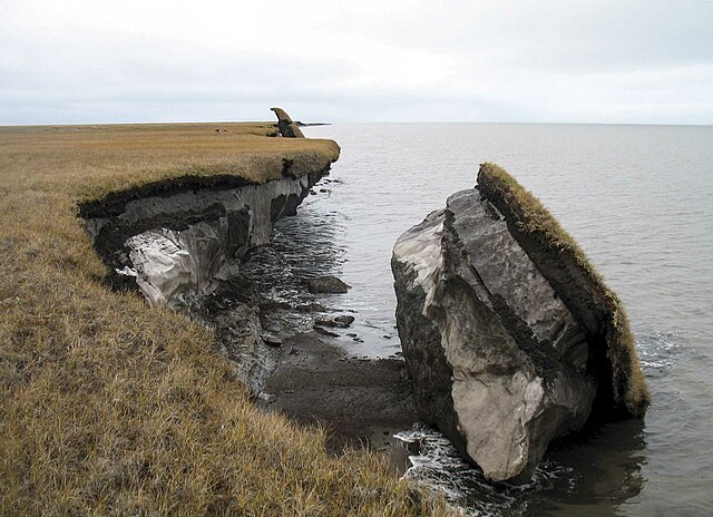 collapsed permafrost in Alaska