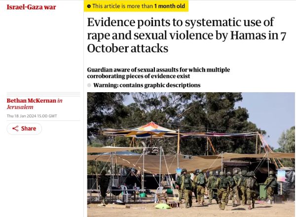 Hamas rape lies Guardian 1