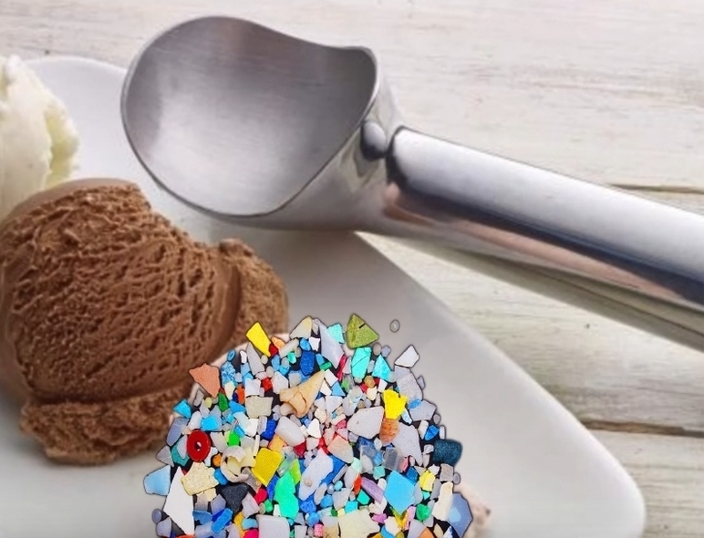 ice cream scoops, microplastics