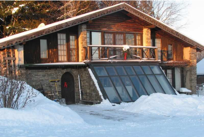 solar heated farmhouse