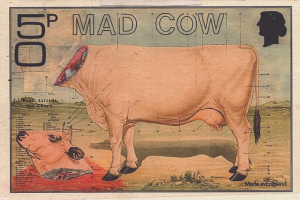 Mad cow postage stamp