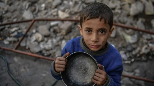 starving Palestinian child