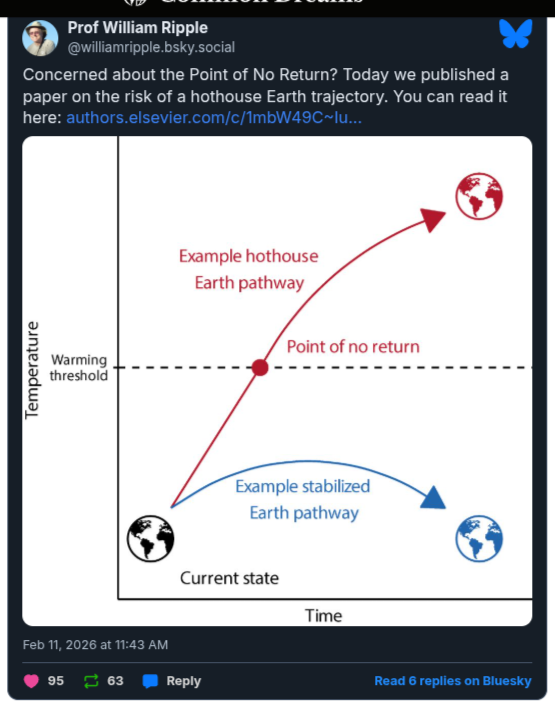 Earth Hurtling Toward Hothouse Trajectory BlueSky 1