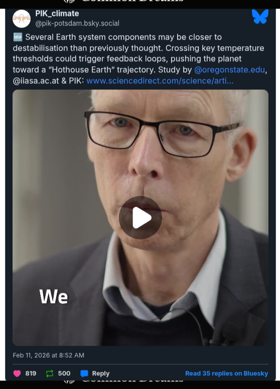 Earth Hurtling Toward Hothouse Trajectory Bluesky 2