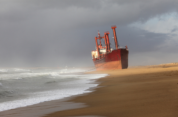 beached ship
