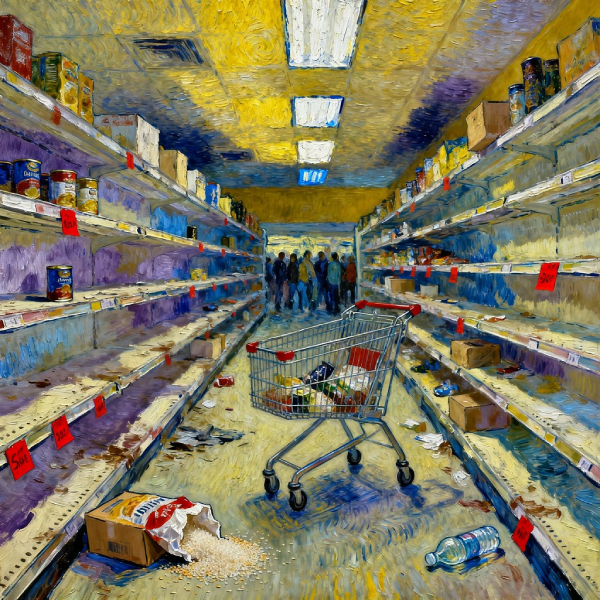 empty grocery shelves