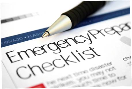 emergency checklist